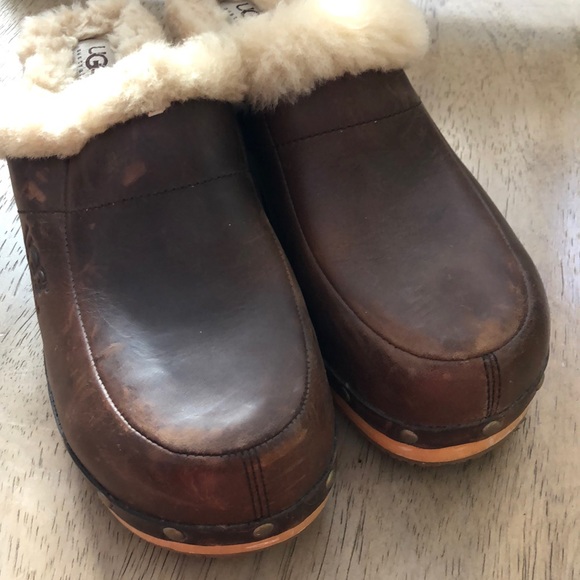 Ugg Kali y2k shearling leather  clogs mules - Picture 3 of 7